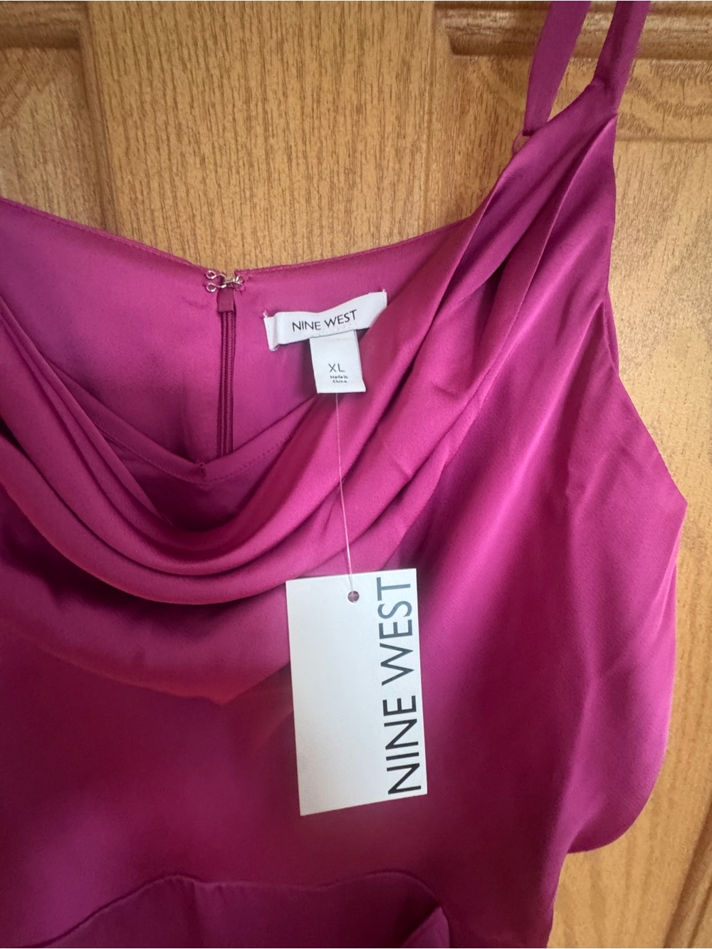 Magenta Spaghetti-Strap Ruffle Maxi Dress - Picture 2 of 6